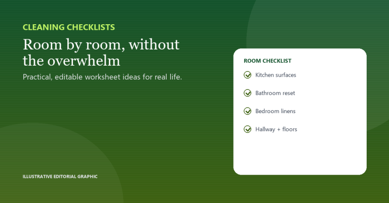 Illustrative editorial graphic for Cleaning Checklist Templates